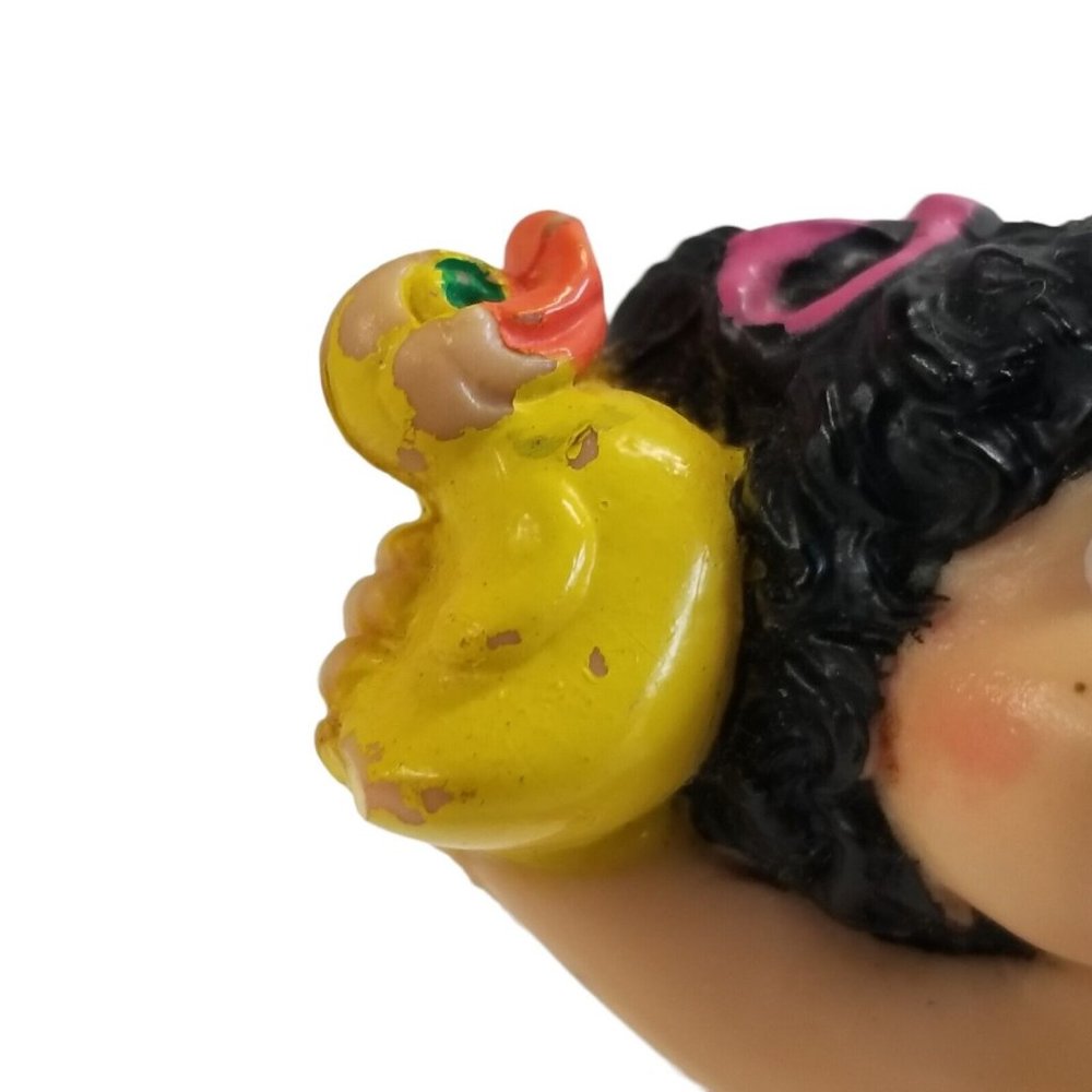 Cabbage Patch Mini Doll PVC Toy Figure Vintage 1984 80s Kid Bathtime Pink Towel - Picture 5 of 7